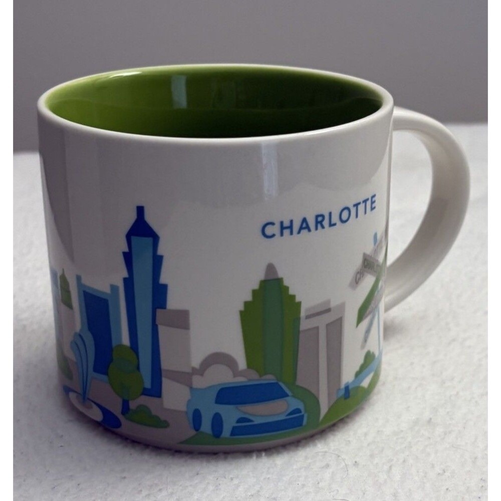 Starbucks Charlotte You Are Here Mug 14 Oz 2013 Ceramic City Collector Retired